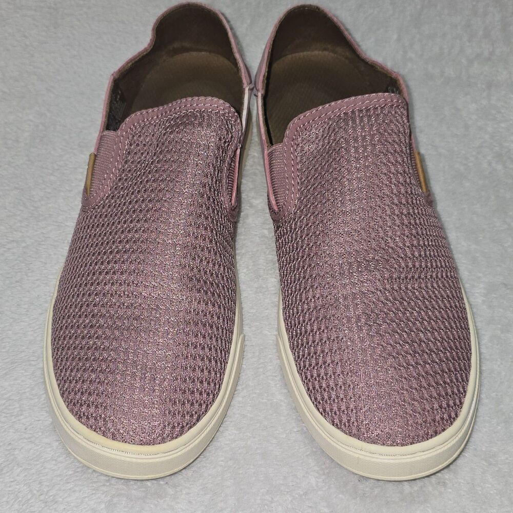 OluKai Pehuea Women's Sz 8.5 Ash Rose Mauve Mesh Slip On Sneakers 20271-AVAV